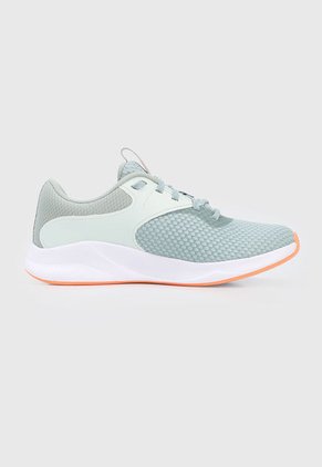 Tenis Training Verde Menta-Blanco-Naranja UNDER ARMOUR Charged Aurora 2