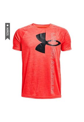 Camiseta Under Armour Tech Split Niño-Salmón