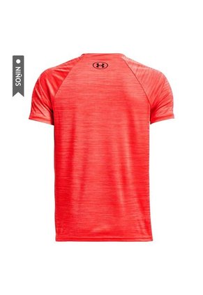 Camiseta Under Armour Tech Split Niño-Salmón