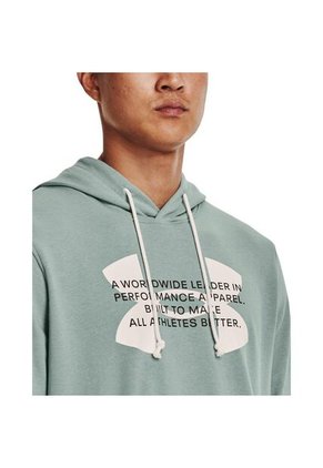 Hoodie Under Armour Rival Terry Logo-Verde