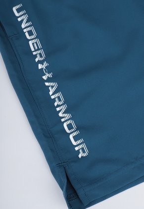 Pantaloneta Training UNDER ARMOUR Woven Wordmark Azul