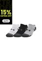 Medias Hombre UNDER ARMOUR PRFRMNC TECH 3PK NS Gris Under Armour de Under Armour