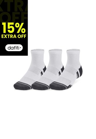Medias Hombre Under Armour Prfrmnc Tech 3Pk Qtr Blanco Under Armour Under Armour