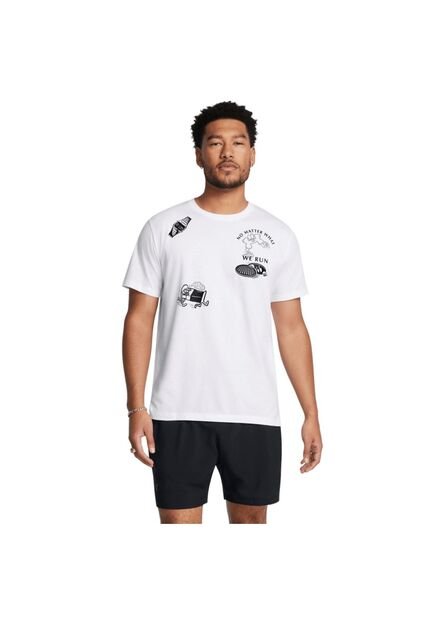 Camiseta Hombre UNDER ARMOUR UA WE RUN SHORTSLEEV Blanco Under Armour