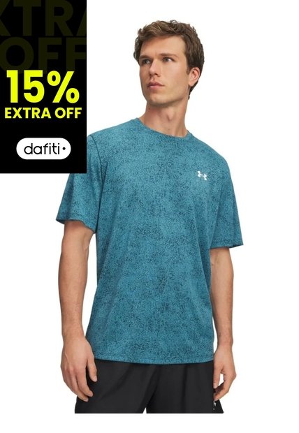 Camiseta Hombre UNDER ARMOUR UA TECH TEE PIXELATE Azul Under Armour