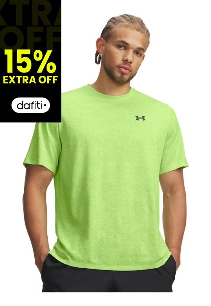 Camiseta Hombre UNDER ARMOUR UA TECH TEE PIXELATE Verde Under Armour