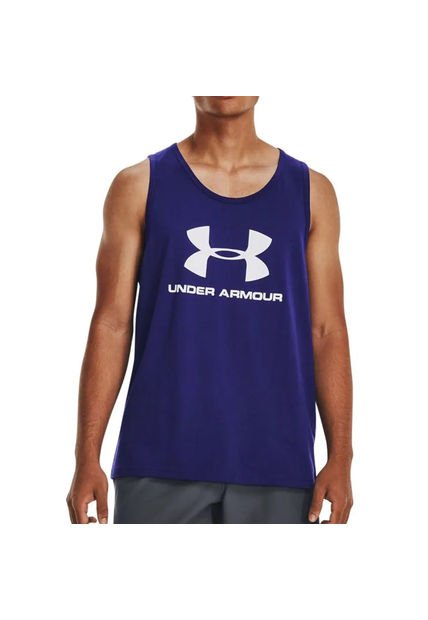 Camiseta Esqueleto Under Armour Sportstyle Logo-Azul