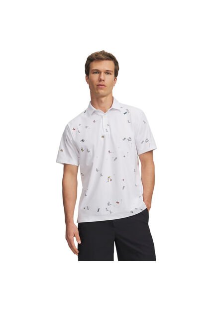 Camiseta Hombre Under Armour ARMRDRY PRINTED POLO Blanco Under Armour