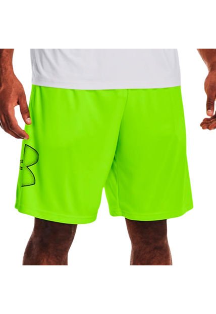 Pantaloneta Under Armour Tech Graphic 10 In-Verde Limón