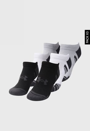 Media Tobillera x 3 Blanco-Gris-Negro UNDER ARMOUR