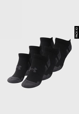 Medias Tobilleras x3 Negro-Gris UNDER ARMOUR Performance Tech Under Armour