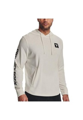 Hoodie Under Armour Project Rock Terry-Blanco