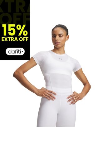 Camiseta Mujer Under Armour HEATGEAR ELITE SS Blanco Under Armour Under Armour