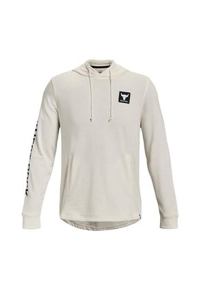 Hoodie Under Armour Project Rock Terry-Blanco