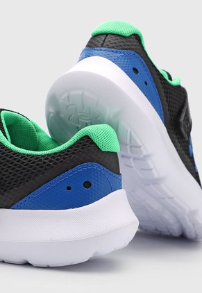 Tenis Running Negro-Azul-Verde Neón UNDER ARMOUR KIDS BPS Surge 3
