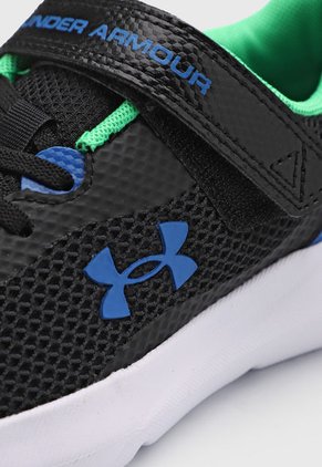 Tenis Running Negro-Azul-Verde Neón UNDER ARMOUR KIDS BPS Surge 3