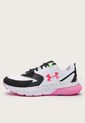 Tenis Running Blanco-Negro-Fucsia UNDER ARMOUR HOVR Turbulence de Under Armour