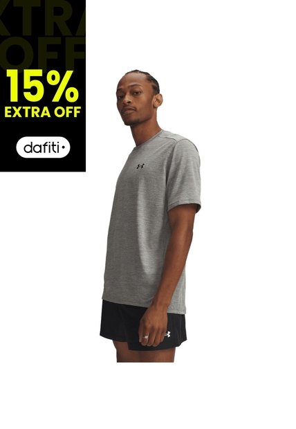 Camiseta Hombre Under Armour UA TECH VENT SS Gris Under Armour