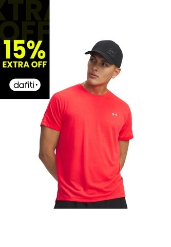 Camiseta Hombre Under Armour VELOCITI REFLCT SS Rojo Under Armour Under Armour