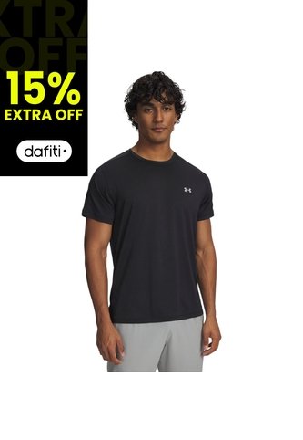Camiseta Hombre Under Armour VELOCITI REFLCT SS Negro Under Armour Under Armour