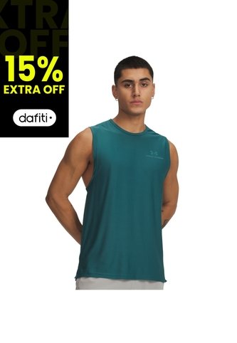 Camiseta Sin Mangas Hombre Under Armour VNSH ENRG SLEEVELESS Verde Under Armour Under Armour