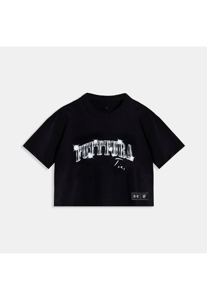 Camiseta Mujer Under Armour Live Crop TINI X UA Negro Under Armour