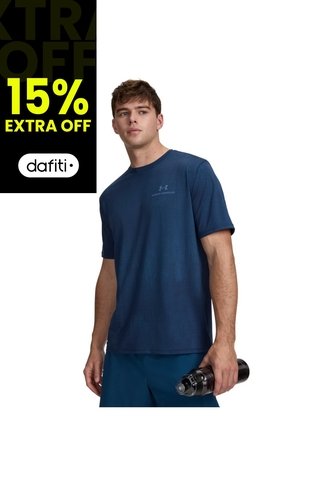 Camiseta Hombre Under Armour VNSH ENRG PRINTED SS Azul Under Armour Under Armour