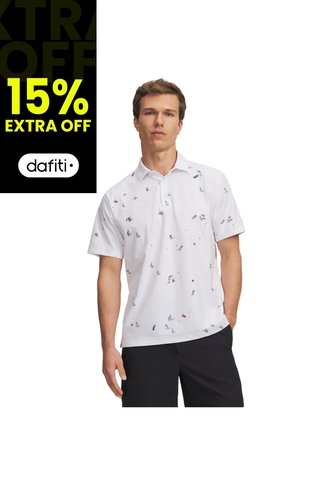 Camiseta Hombre Under Armour ARMRDRY PRINTED POLO Blanco Under Armour Under Armour