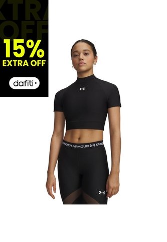 Camiseta Mujer Under Armour HEATGEAR CROP MCK SS Negro Under Armour Under Armour