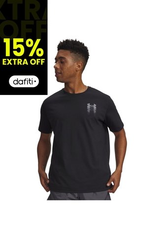 Camiseta Hombre Under Armour M BLUR LOGO SS Negro Under Armour Under Armour
