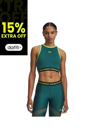 Sujetador Mujer Under Armour HEATGEAR MESH TANK Verde Under Armour Under Armour
