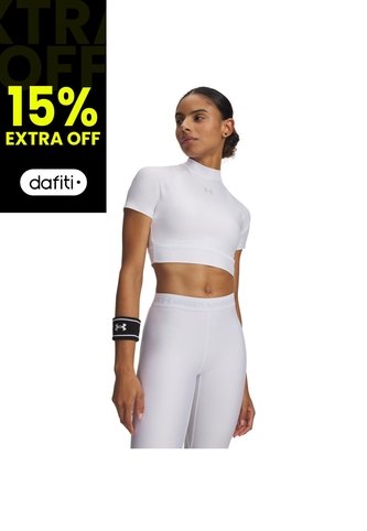 Camiseta Mujer Under Armour HEATGEAR CROP MCK SS Blanco Under Armour Under Armour
