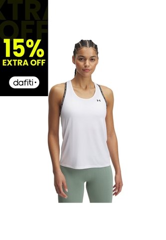 Camiseta Sin Mangas Mujer Under Armour TECH KNOCKOUT TANK Blanco Under Armour Under Armour