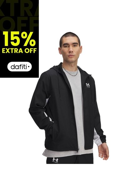Chaqueta Hombre Under Armour RIVL WVN WINDBREAKER Negro Under Armour
