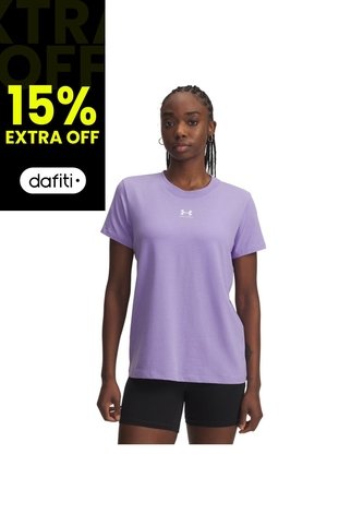Camiseta Mujer Under Armour UA RIVAL CORE SS Puerpura Under Armour Under Armour