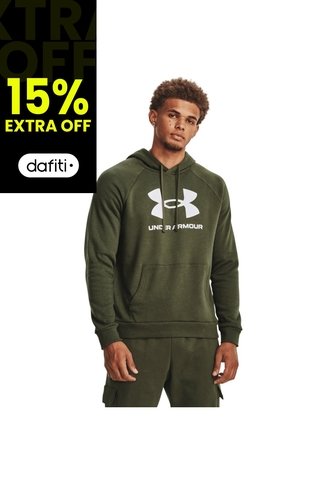Saco Hombre UNDER ARMOUR RIVAL FLEECE LOGO HD Verde Under Armour Under Armour