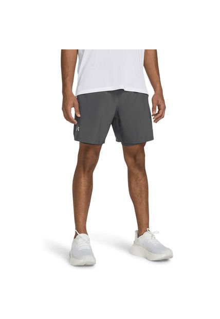 UNDER ARMOUR PANTALONETA LAUNCH 7 2 IN 1 RUNNING HOMBRE GRIS 