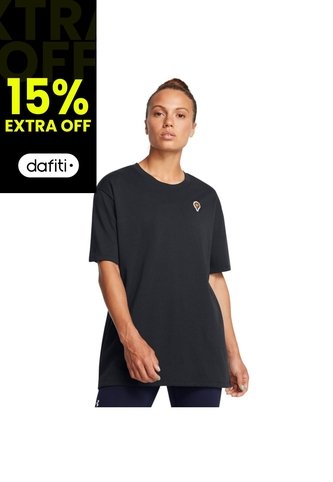 Camiseta UA W HWOS FLOWER EMB SS Mujer 1386852-001-N11 Under Armour Under Armour