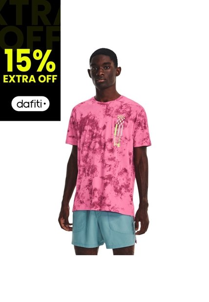 Camiseta UA RUN ANYWHERE SS T Rosado HOMBRE 1377852-659-QSU Under Armour