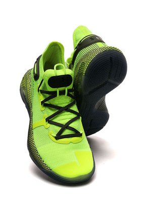 Tenis Deportivos Basquet Under Armour UA CURRY 6 Amarillo Negro