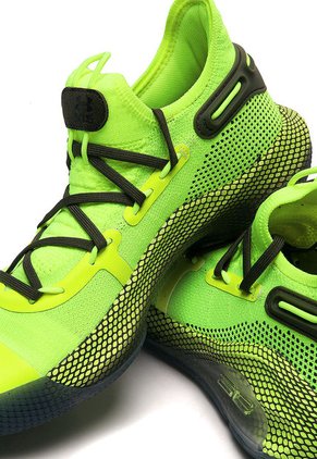 Tenis Deportivos Basquet Under Armour UA CURRY 6 Amarillo Negro