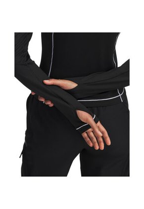 Camiseta De Compresión Manga Larga Mujer Under Armour CG TEXTURED 1/2 ZIP Negro Under Armour