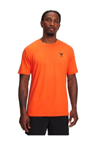 Camiseta Hombre Under Armour PJT RCK SMPL BRND SS Naranja Under Armour Under Armour