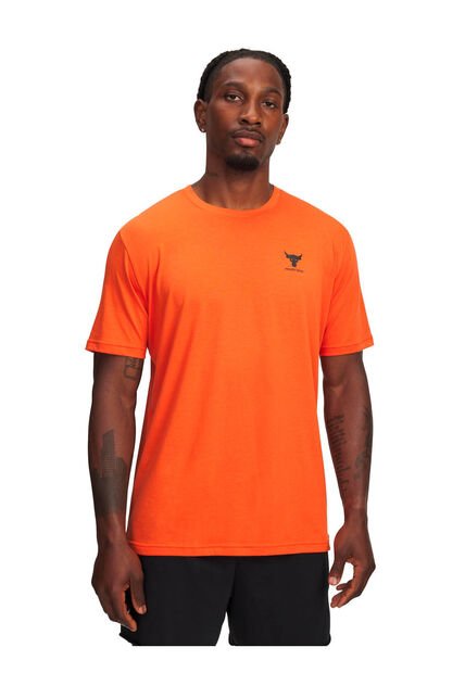 Camiseta Hombre Under Armour PJT RCK SMPL BRND SS Naranja Under Armour