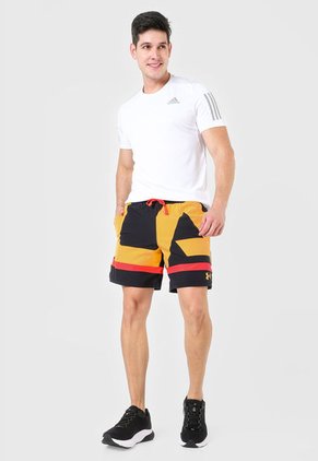 Pantaloneta Negro-Mostaza-Naranja UNDER ARMOUR Baseline Woven 7