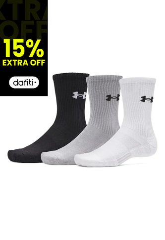 Medias Hombre Under Armour Performance Cotton 3P Blanco Under Armour Under Armour
