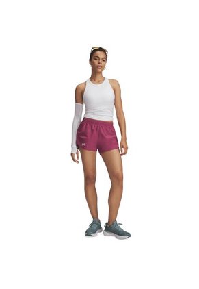 Short Under Armour Fly By 3 Mujer-Vinotinto