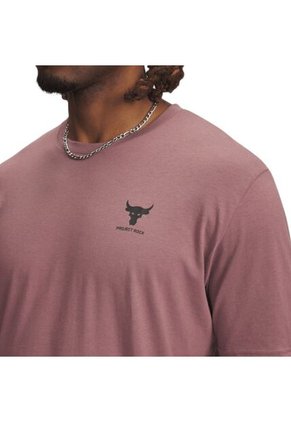 Camiseta Under Armour Pjt Rck Smpl Brnd Ss Hombre-Vino Tinto
