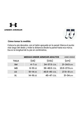 Medias Under Armour Perfrmnc Tech 3P Qtr-Multicolor