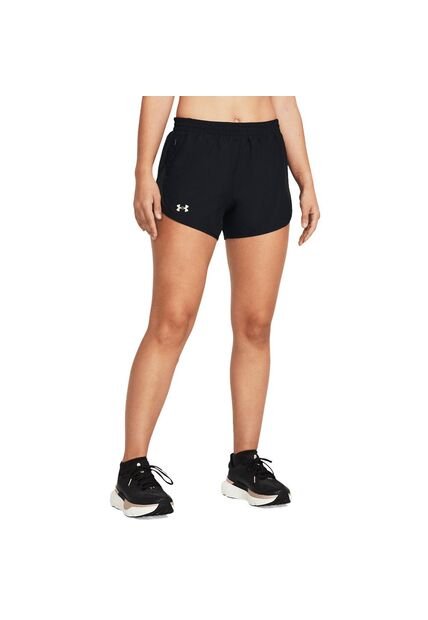 Short Under Armour Fly By 3 Mujer-Negro